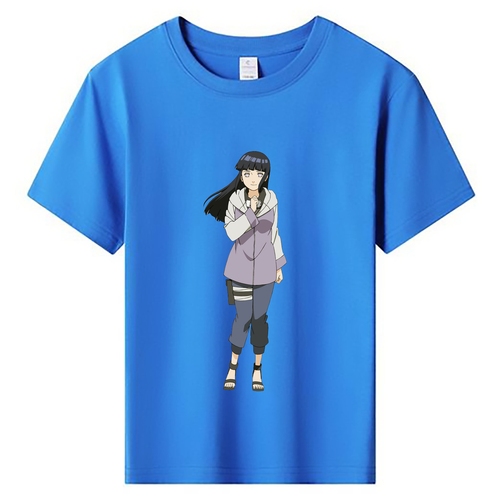 （画像用） NARUTO -ナルト- 日向ヒナタ Hyūga Hinata 綿100％キッズTシャツ（フロントプリント）